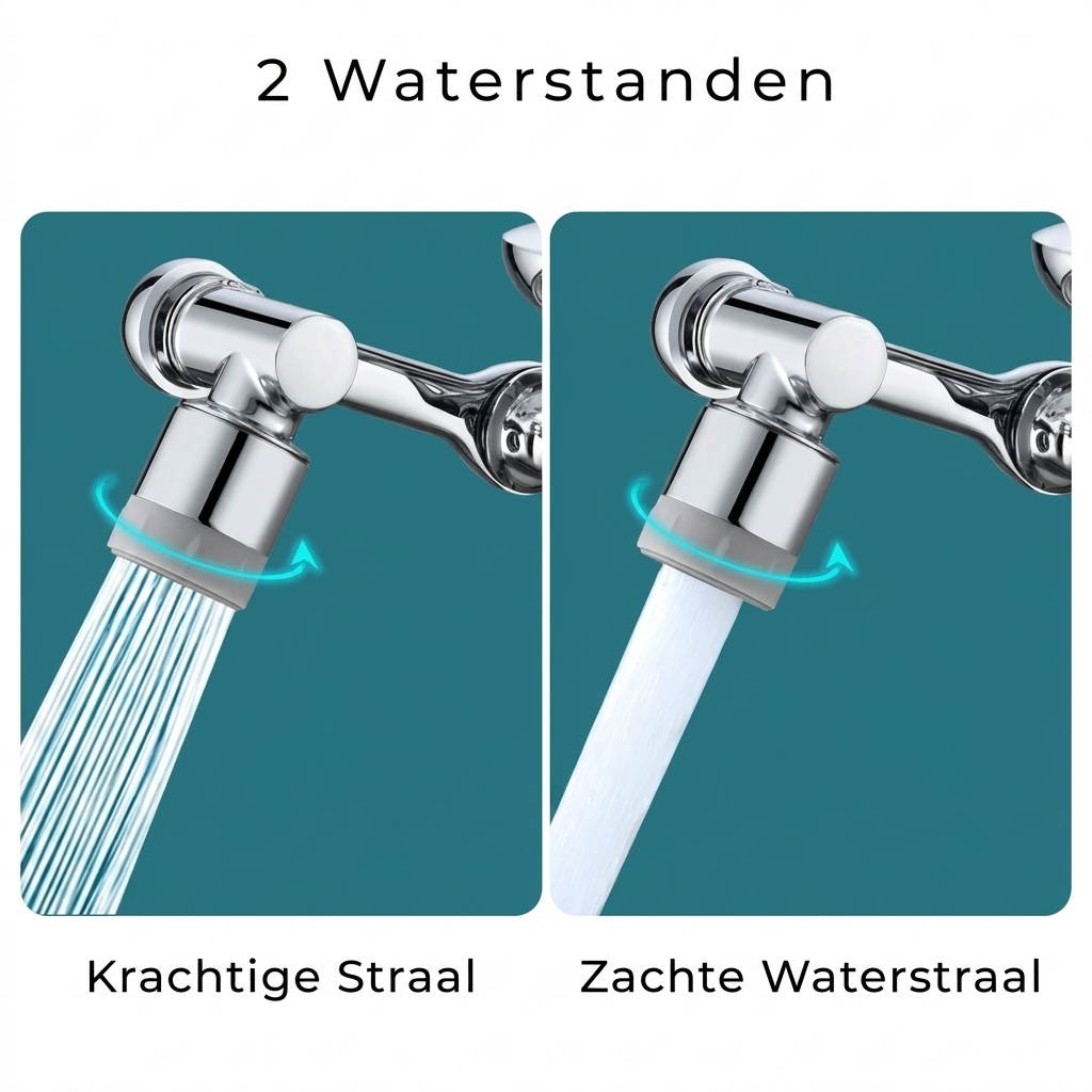 AquaFlex™ Flexibele Kraanbeluchter met 360° Rotatie
