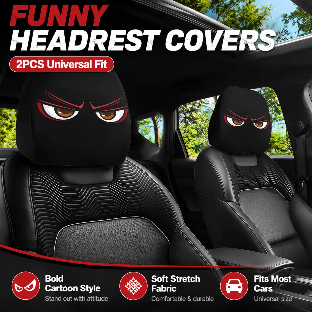 FunRide™ Cartoon Hoofdsteunhoezen