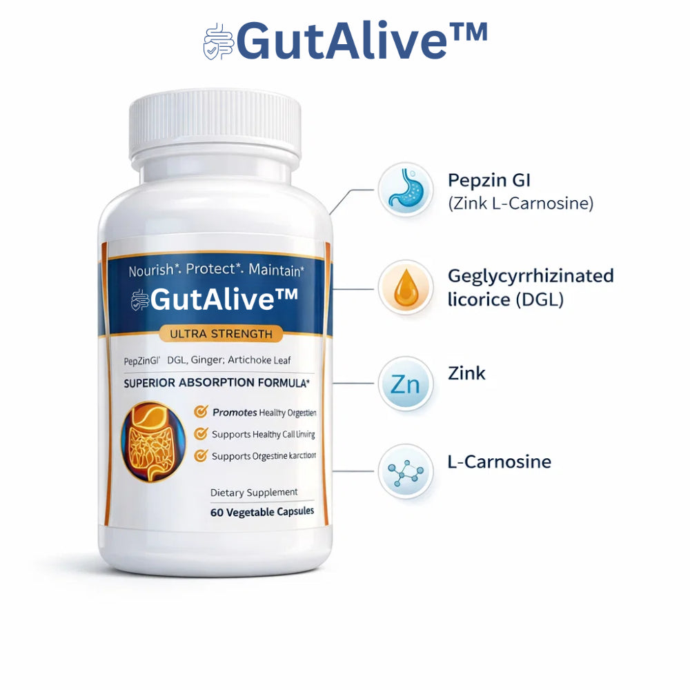 GutAlive™ | Bescherm de slokdarm tegen zure reflux, 95% verbetering in 7 dagen