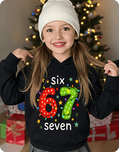 “67” 3D Print Hoodie voor Kinderen