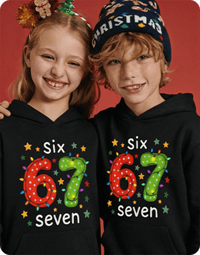 “67” 3D Print Hoodie voor Kinderen