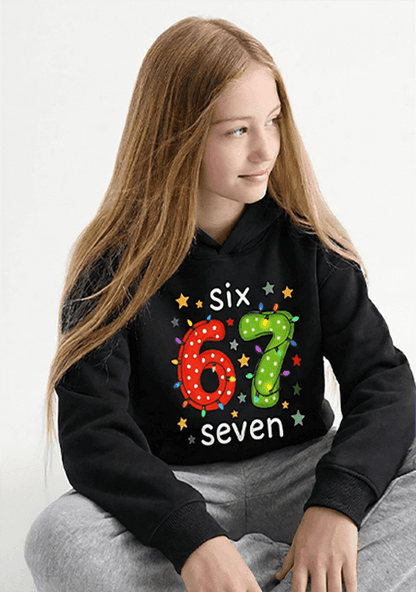 “67” 3D Print Hoodie voor Kinderen