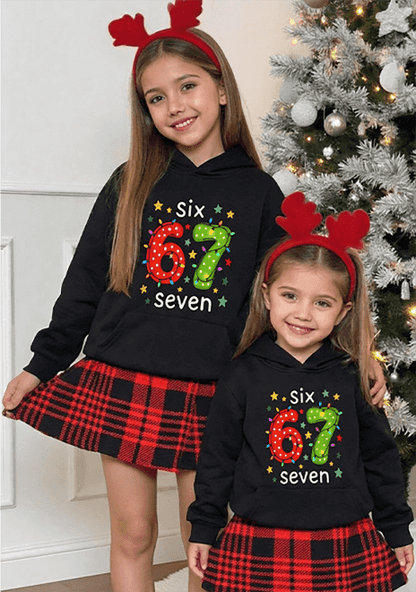 “67” 3D Print Hoodie voor Kinderen