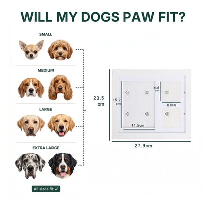 PawMemor™ Pootafdruk Herinneringsset van Klei
