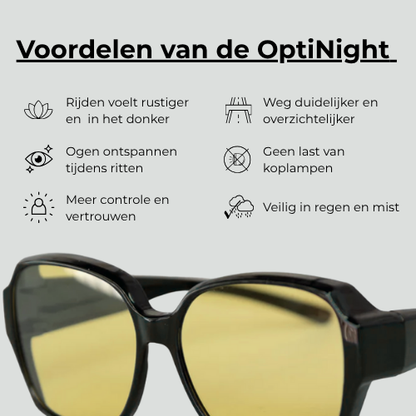 OptiNight® Overzetbril – Helder & Veilig Zicht in het Donker