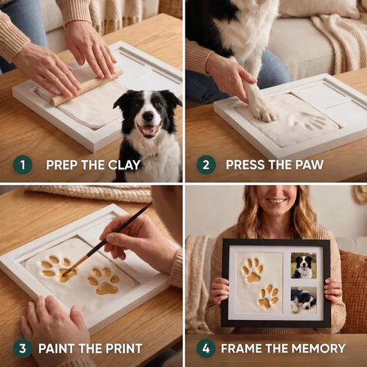 PawMemor™ Pootafdruk Herinneringsset van Klei