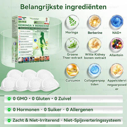 Luxarise® Moringa + Berberine Pleister  • Zichtbaar resultaat