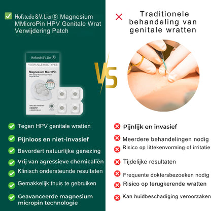 Hofstede ® Magnesium MicroPin HPV Genitale Wrat Verwijdering Patch