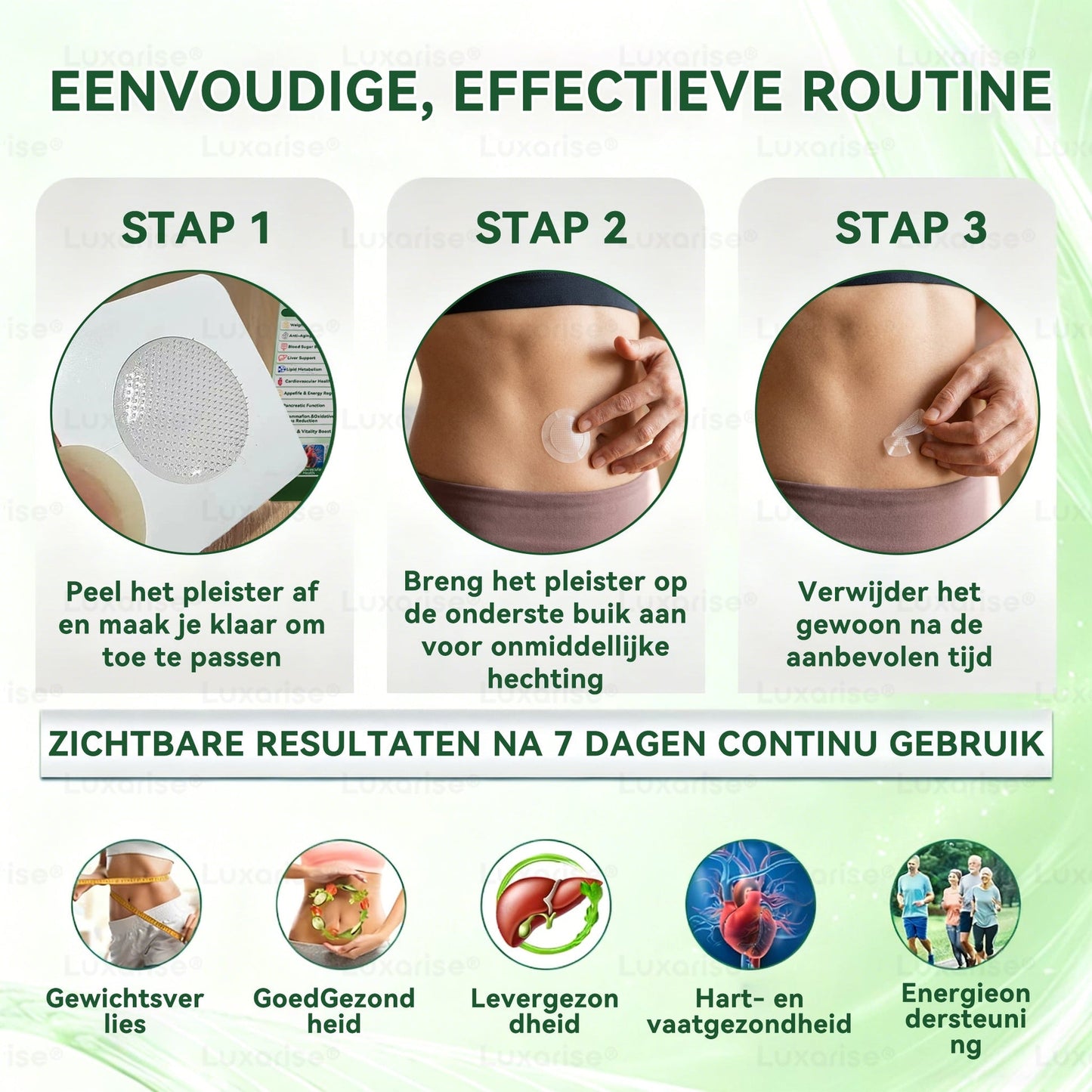 Luxarise® Moringa + Berberine Pleister  • Zichtbaar resultaat