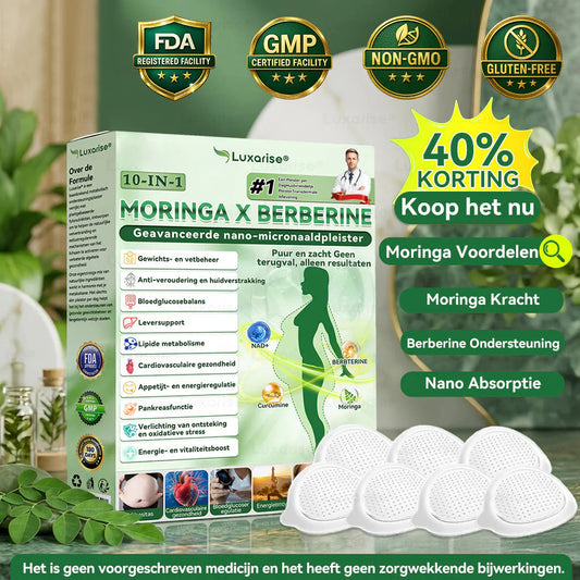 Luxarise® Moringa + Berberine Pleister  • Zichtbaar resultaat
