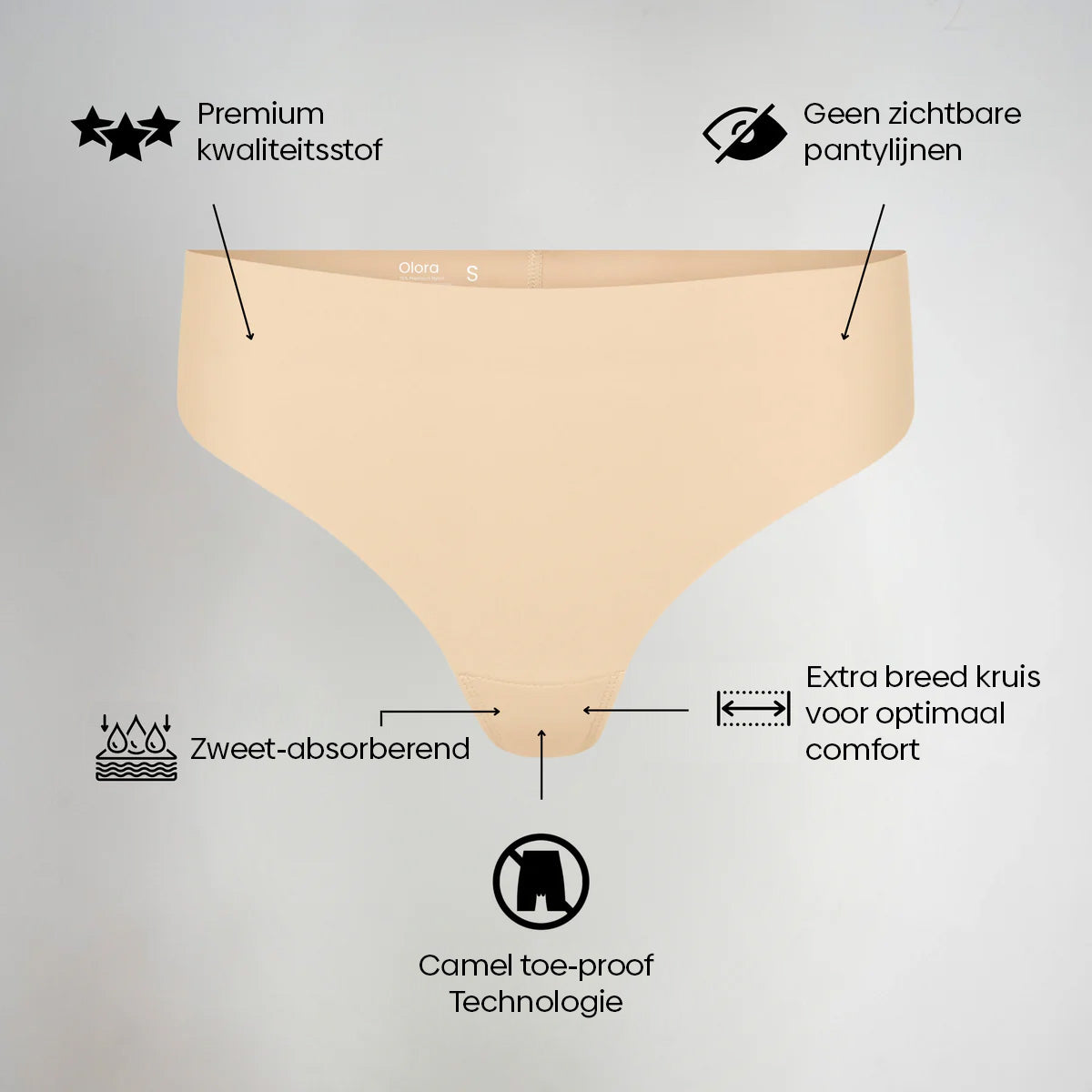 Hofstede Naadloze High Rise String – Onzichtbaar & Camel Toe-proof