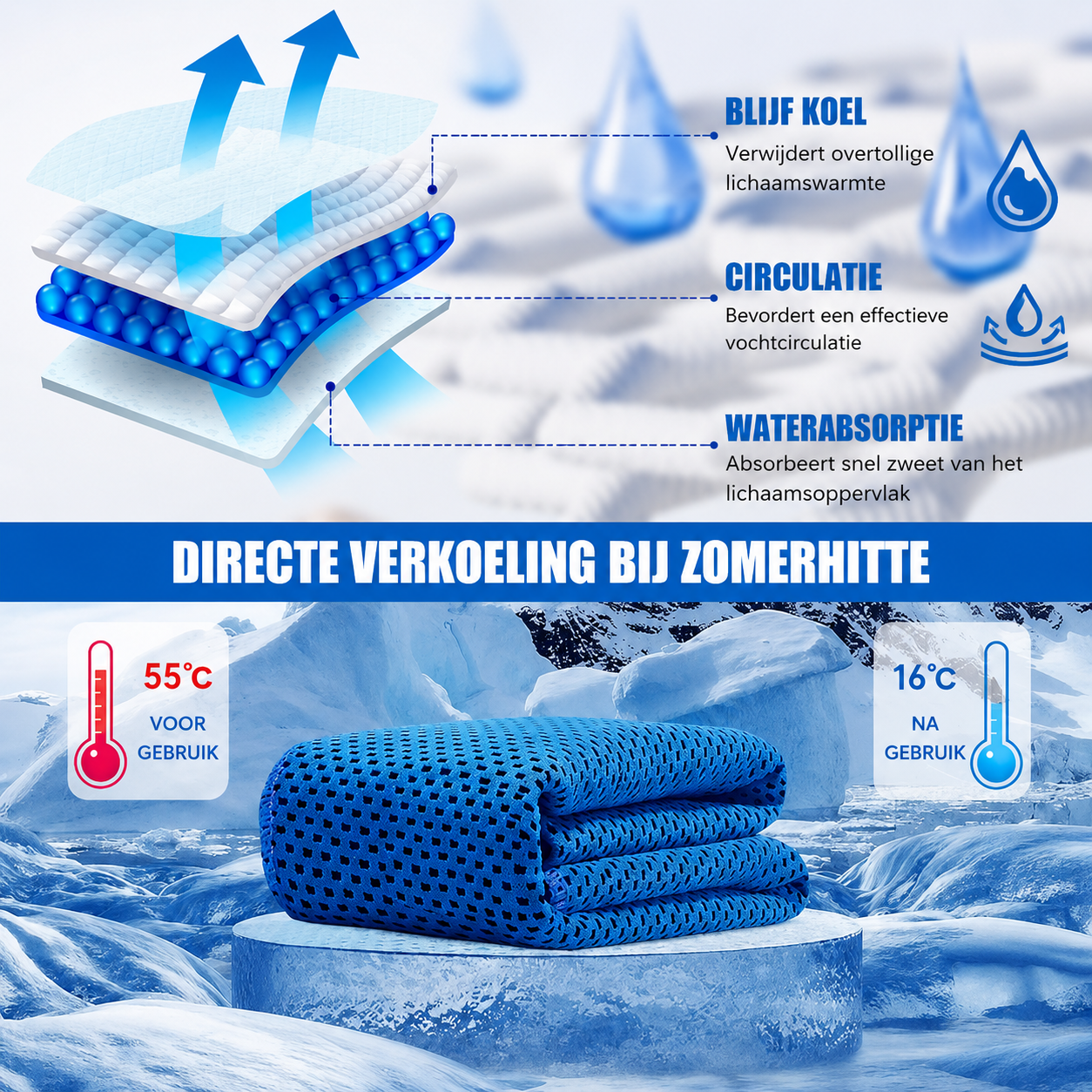 Cooling Towel® Direct Verkoelende Sporthanddoek