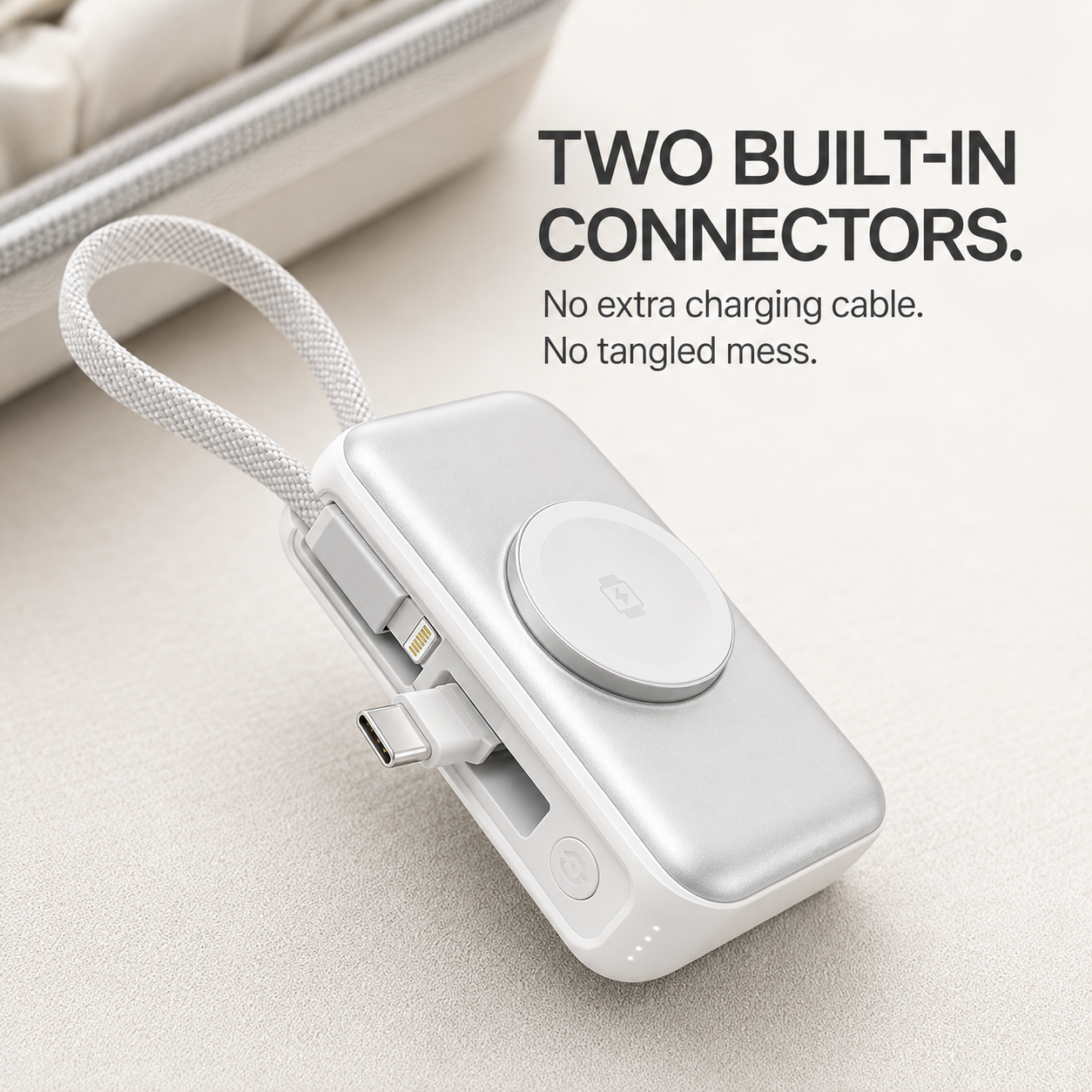 PowerGo™ 3‑in‑1 Draagbare Powerbank met Stand