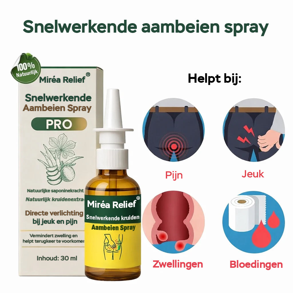 Miréa Relief Spray ™ – Snelwerkende Spray tegen Aambeien
