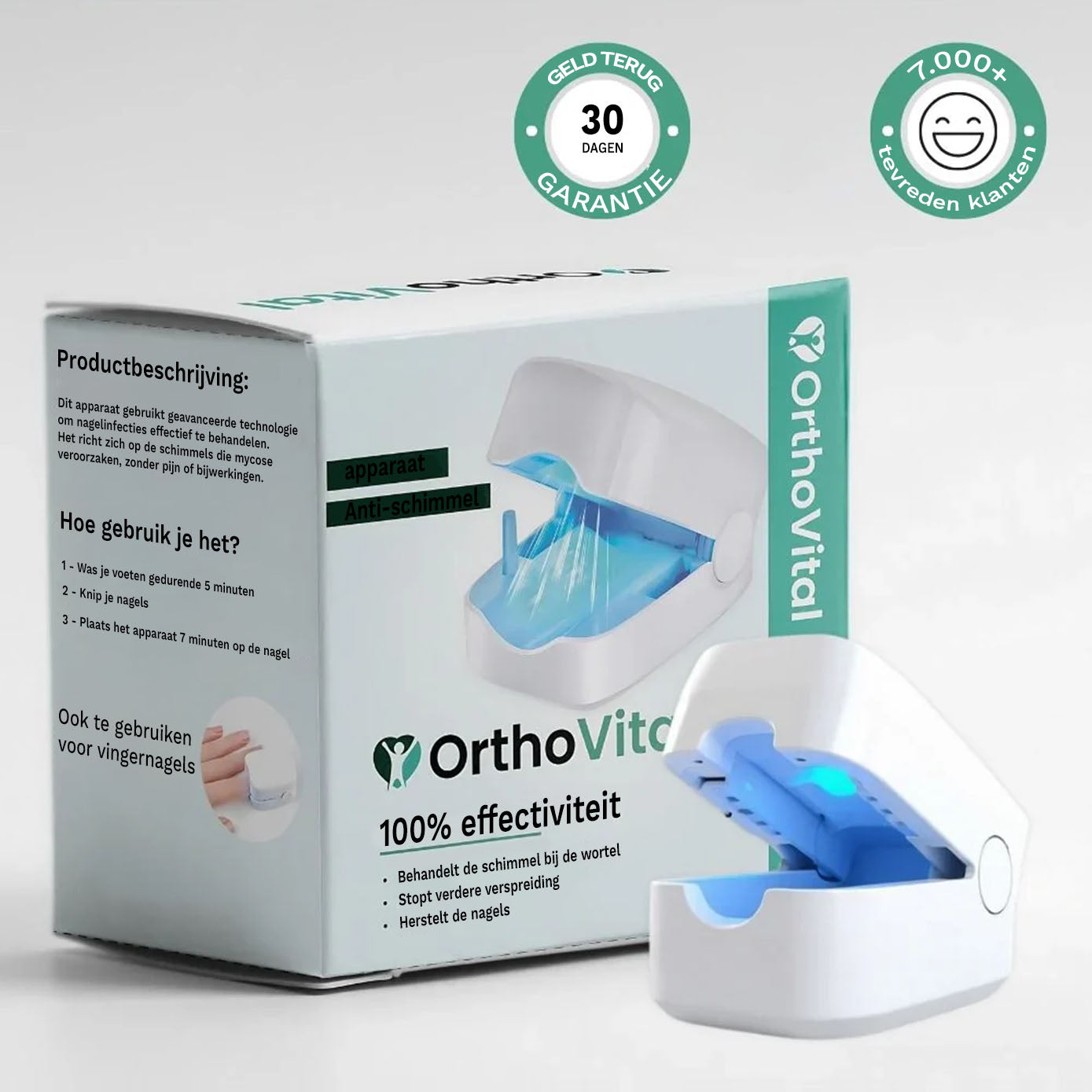 "OrthoVital" Doodt nagelschimmel in 7 minuten.