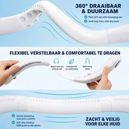 AirBreeze™ Handsfree Nekventilator voor Koele Dagen