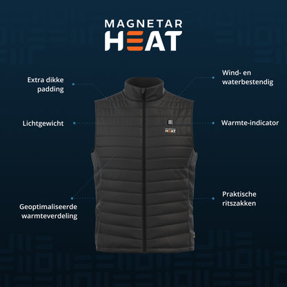 Verwarmde bodywarme LAVA™ Universeel  –  Zwart