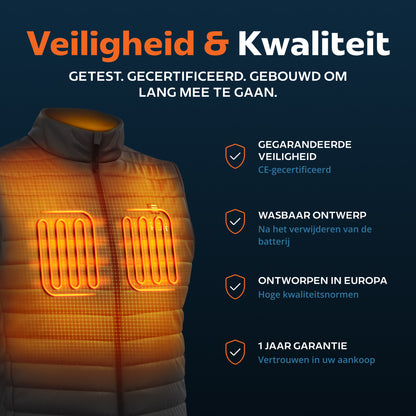 Verwarmde bodywarme LAVA™ Universeel  –  Zwart