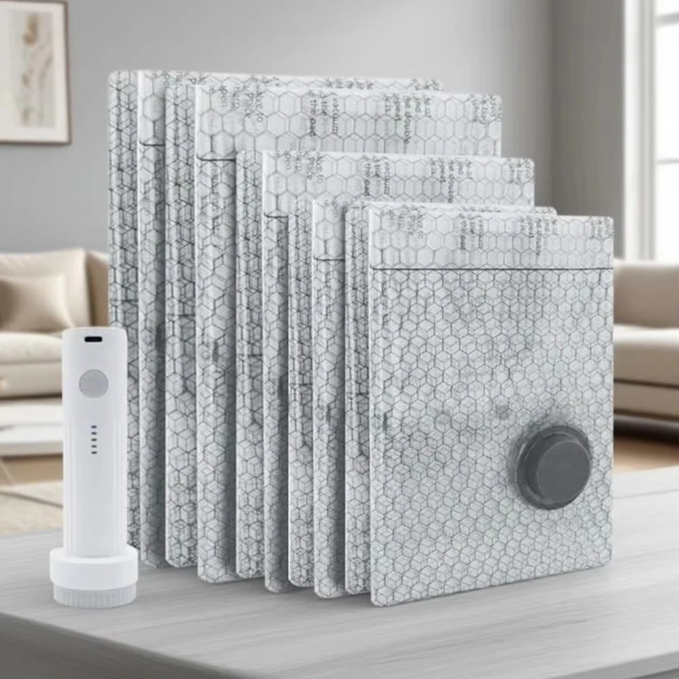 Premium Reisvacuümzak Set™ – Met Draadloze Vacuümpomp