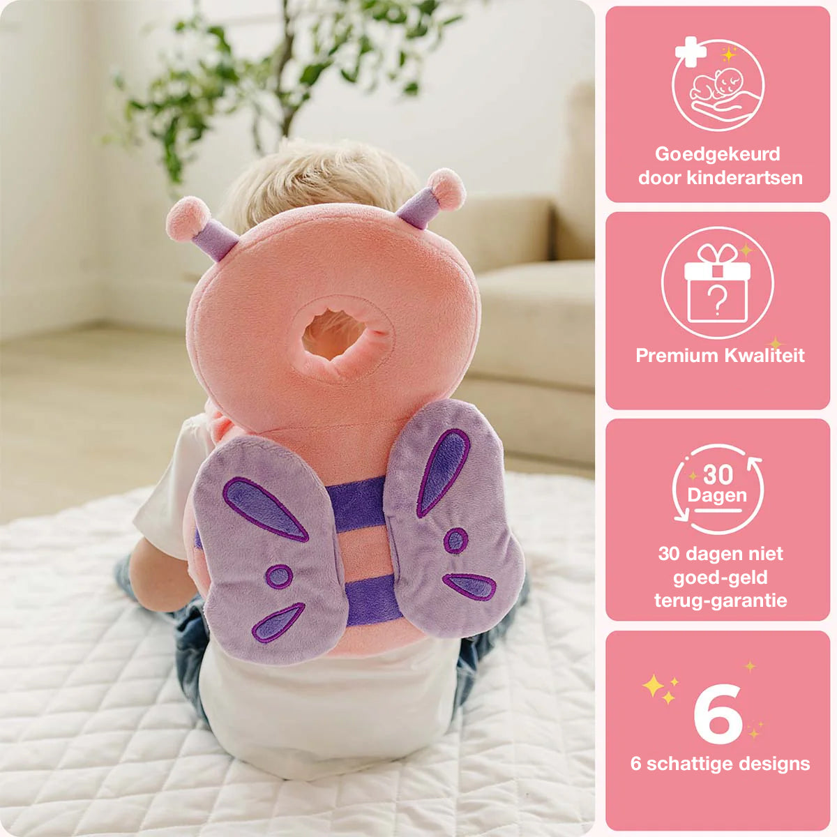 Baby Hoofdbeschermer – Zachte bescherming bij vallen