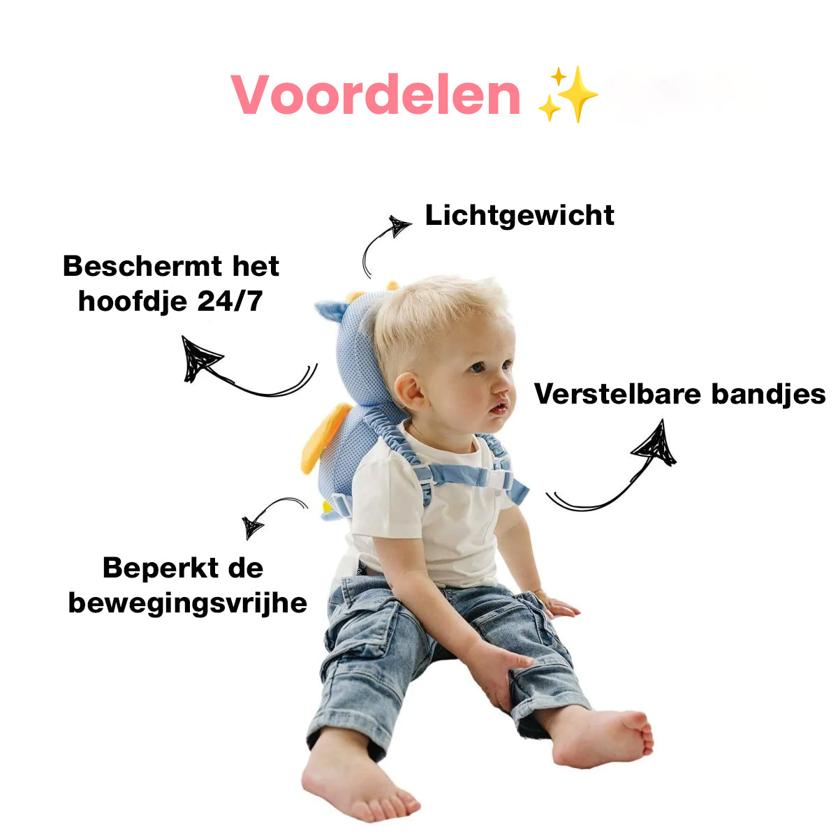 Baby Hoofdbeschermer – Zachte bescherming bij vallen