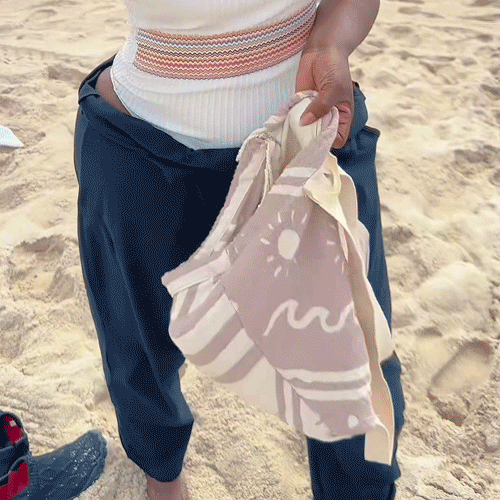 2-in-1 strandtas en handdoek