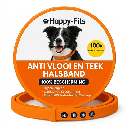 Anti Vlooien- en Tekenband – Natuurlijke Bescherming tot 8 Maanden | 1+1 GRATIS