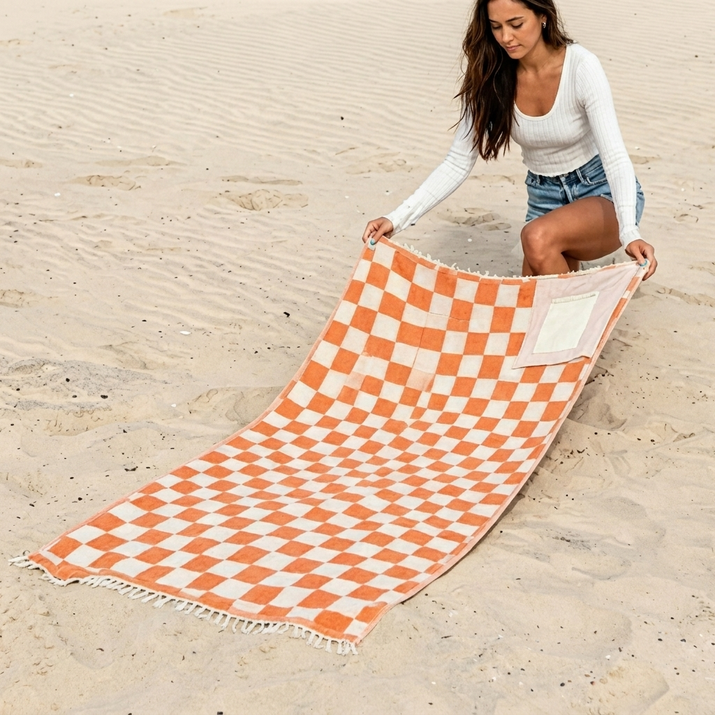 2-in-1 strandtas en handdoek