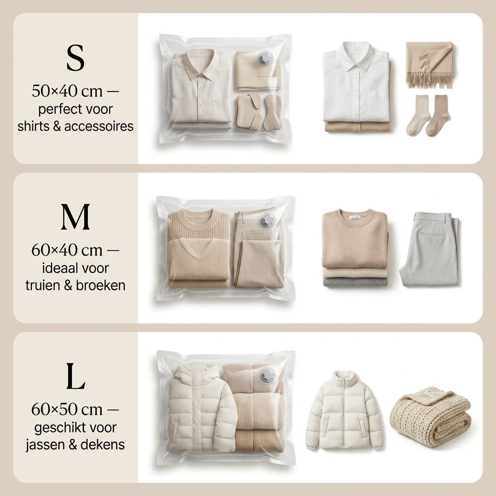 Premium Reisvacuümzak Set™ – Met Draadloze Vacuümpomp