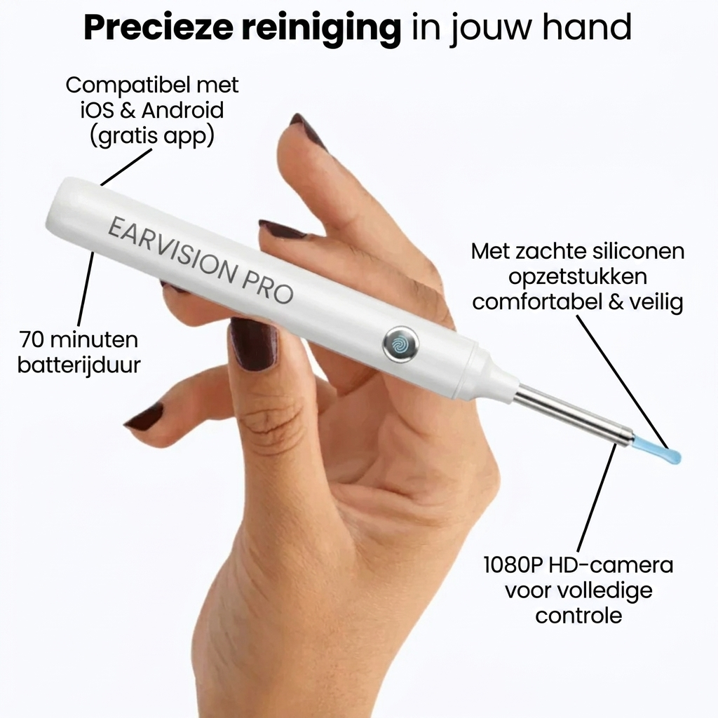 EarVision Pro™ | HD Oorcamera met Veilige Reiniging