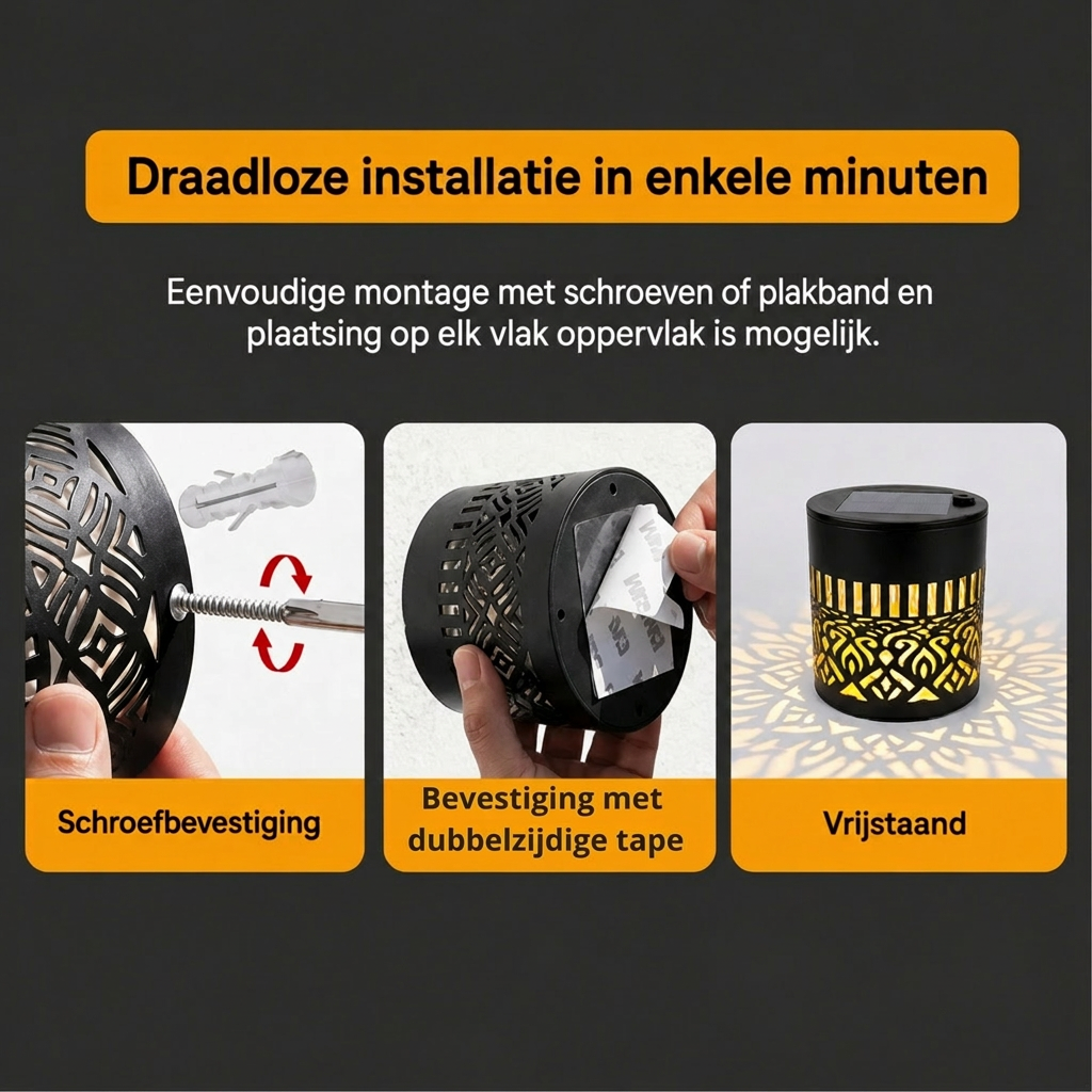 Lumiéra™ | Solar Mandala Tuinlamp met Magisch Lichteffect
