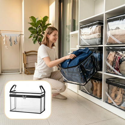 Velora™ | Luxe Transparante Opbergbox met Extra Grote Opslagruimte