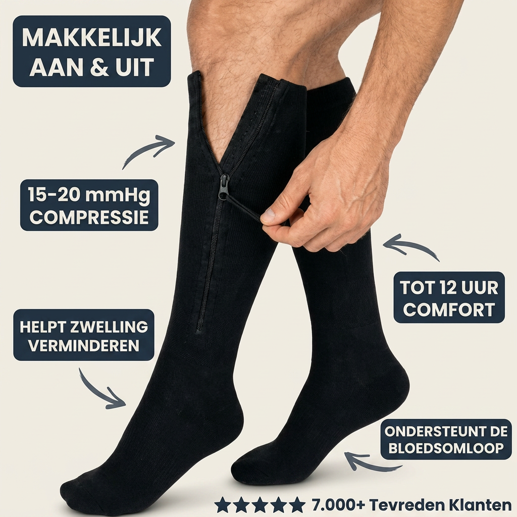 VenoZip™ Compressiesokken met Rits