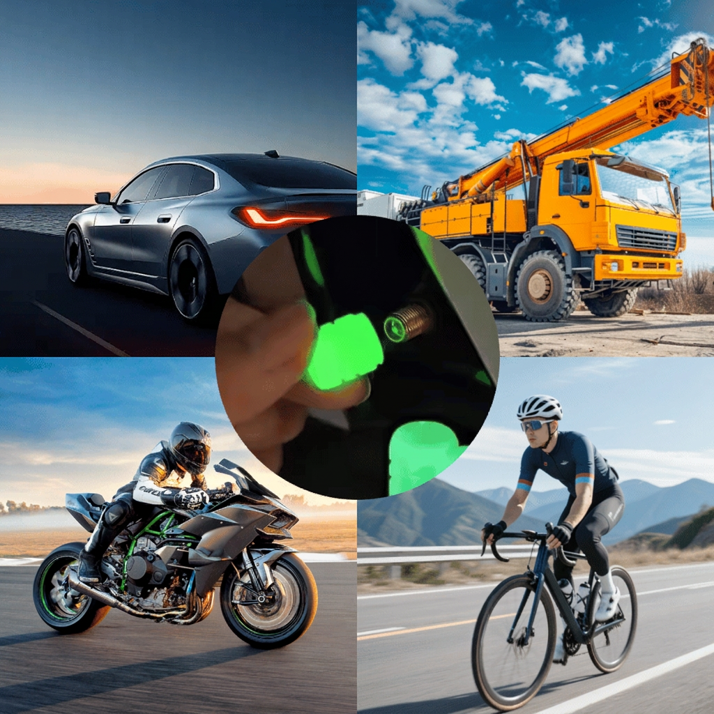LumiDrive™ Fluorescerende Ventieldoppen – Universeel