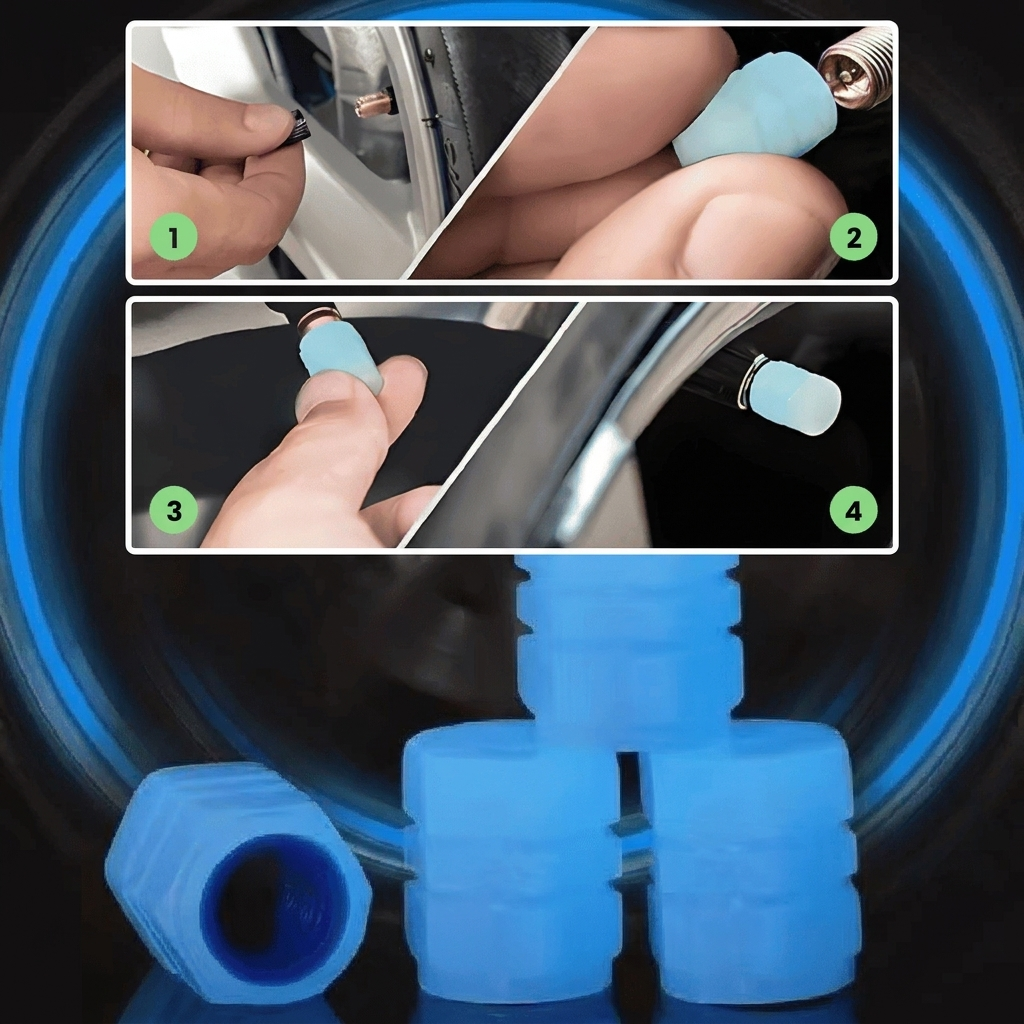 LumiDrive™ Fluorescerende Ventieldoppen – Universeel