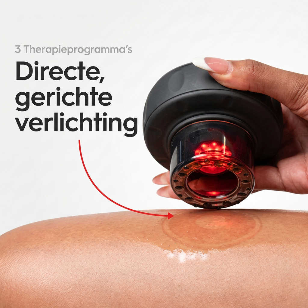REVO™ | Red Light Cupping Therapie Massager met Warmtefunctie