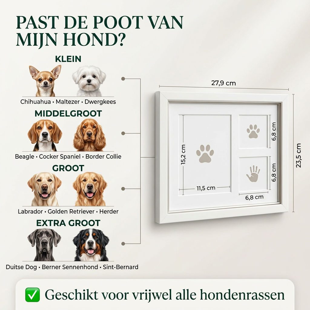 PawMemor™ Pootafdruk Herinneringsset van Klei