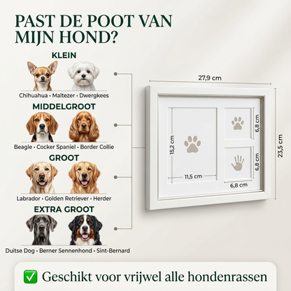PawMemor™ Pootafdruk Herinneringsset van Klei