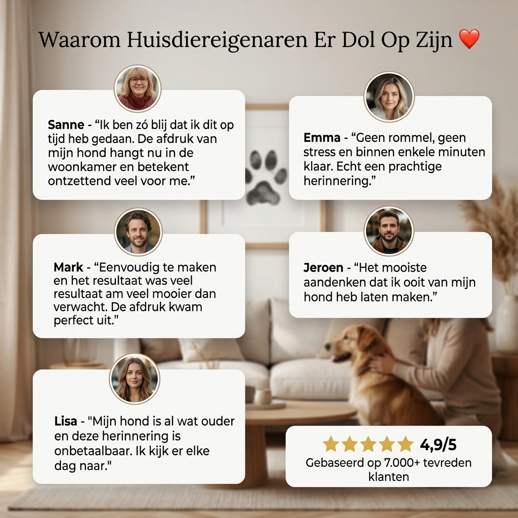 PawMemor™ Pootafdruk Herinneringsset van Klei