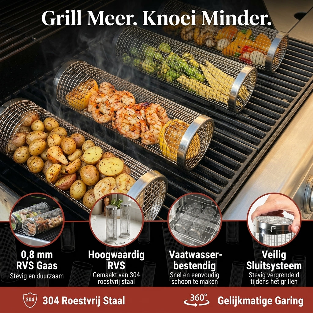 GrillPro™ Hoogwaardige Grillmand van Topkwaliteit