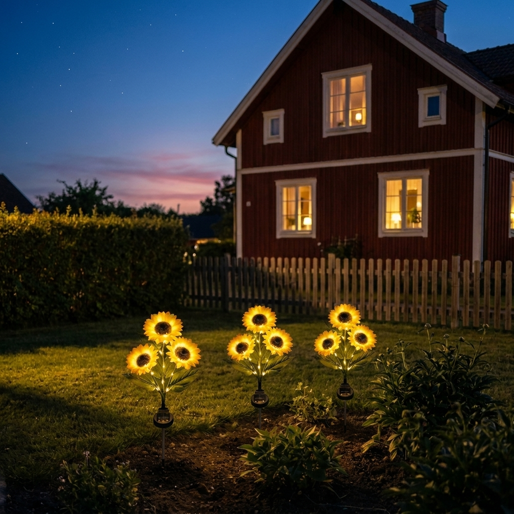 FloraSunflower™ Zonne‑energie Tuinlamp met Bloemdesign