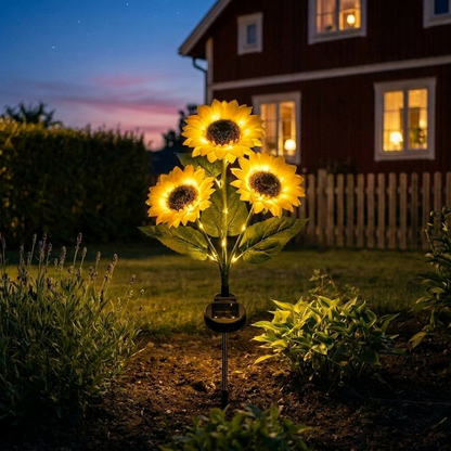 FloraSunflower™ Zonne‑energie Tuinlamp met Bloemdesign