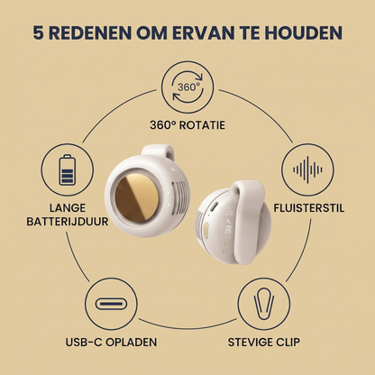 CoolBreeze™ Mini Airco tegen Zomerse Warmte