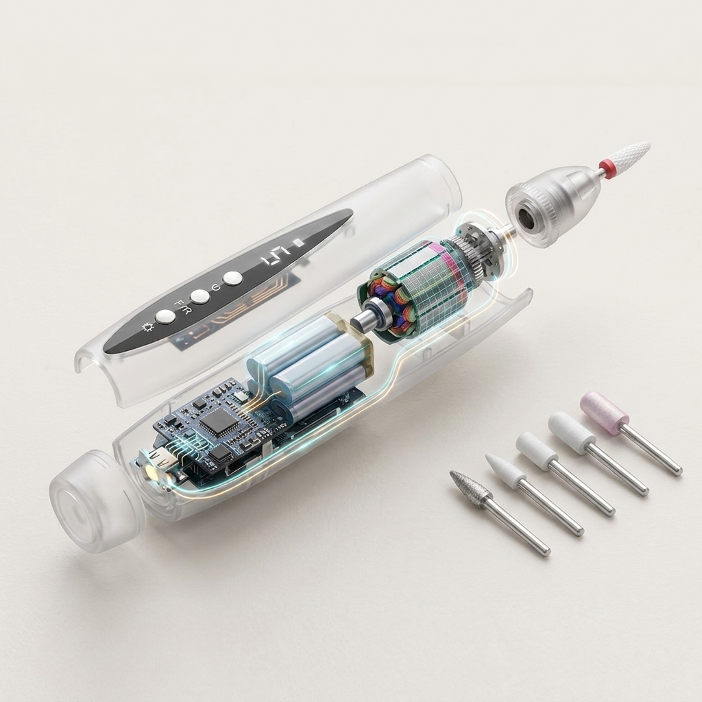NailPro™ Professionele LED Elektrische Nagelvijl