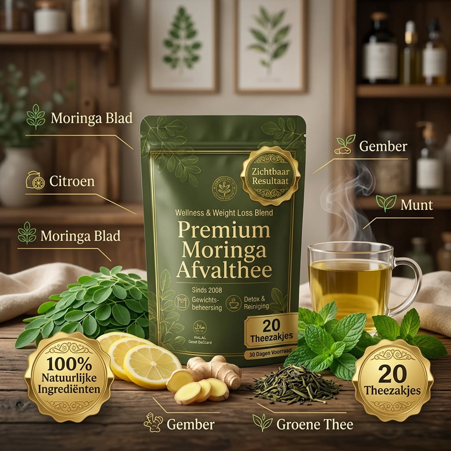 Moringa Afval Thee • Zichtbaar resultaat