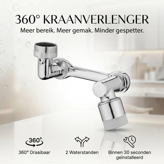 AquaFlex™ Flexibele Kraanbeluchter met 360° Rotatie