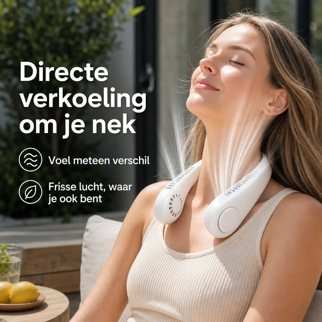 AirBreeze™ Handsfree Nekventilator voor Koele Dagen