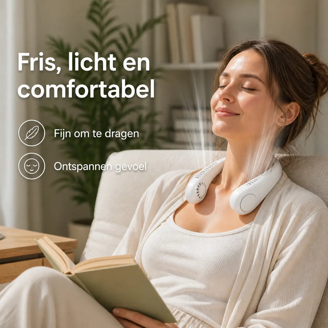 AirBreeze™ Handsfree Nekventilator voor Koele Dagen