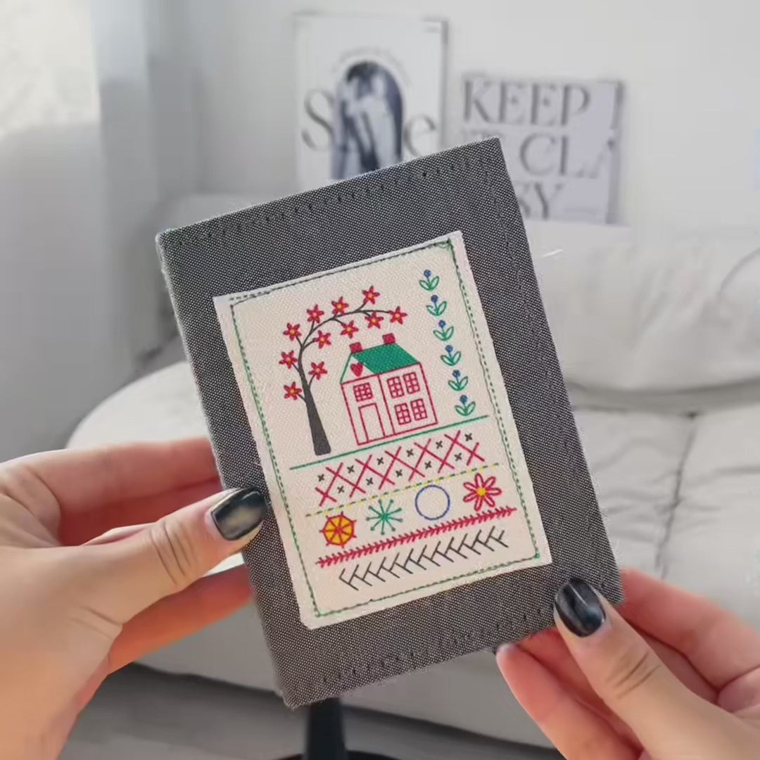 Stickbuch Embroidery Stitch Book, kreativ Embroidery Kit Tragbar Sticken Buch Mit Schritt-Anleitungen für 143 Stiche Näh-Übungsleitfaden Für Anfänger Erwachsene Hobby Basteln Familie Stricken Weben